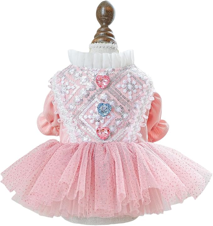 Fashion Sweet Puppy Dog Blingbling Princess Skirt Pet Dog Lace Cake Camisole by MaruPetyourkidsfriends