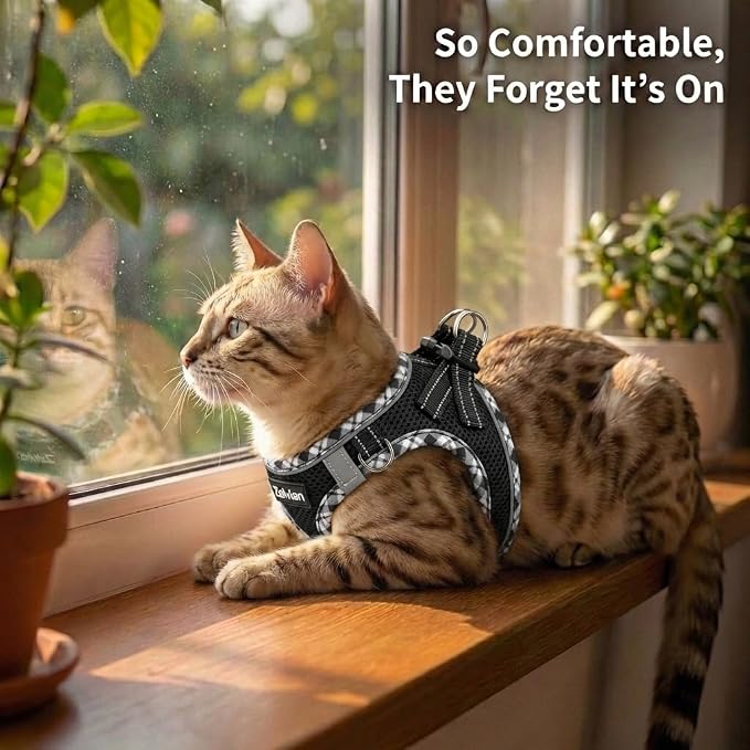 Cat Harness and Leash Set for Walking, Escape Proof Adjustable Soft Mesh Kitten - Image 9