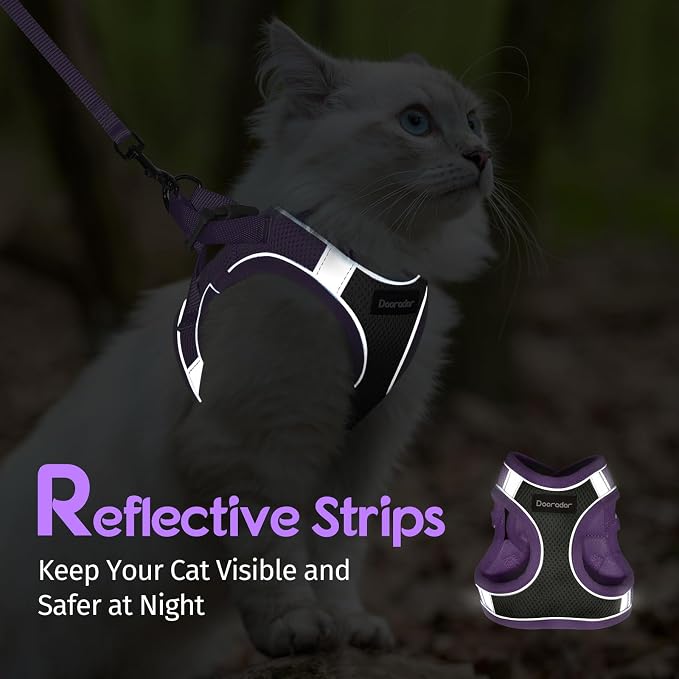 Dooradar Cat Harness and Leash Set, Escape Proof Lightweight Kitten Harness - Image 6