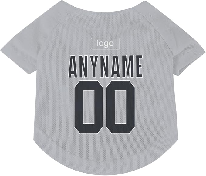 Custom Pet Dog Baseball Jersey Personalized Dog&Cat Jersey Printed Text Logo - Image 2
