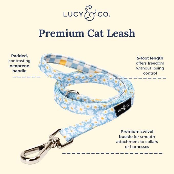 Lucy & Co. Simply Splendid Step-in Cat Harness & Leash Bundle – Reflective - Image 2