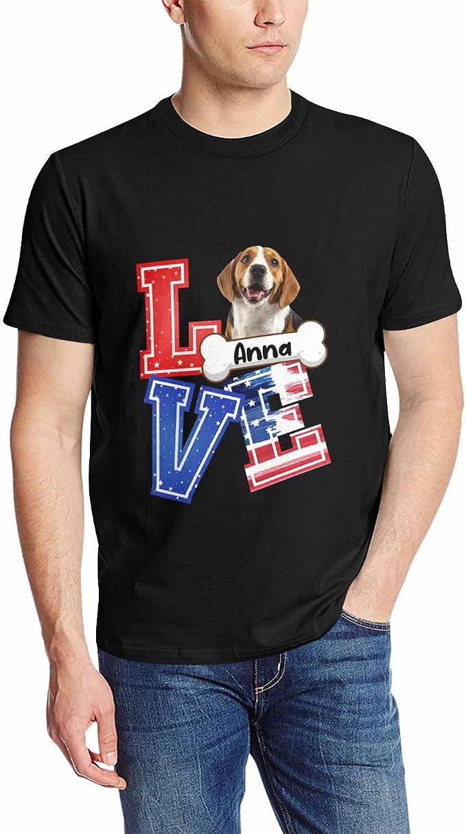 Custom T Shirts with Face Photo Text Pet Shirt by Artsadd