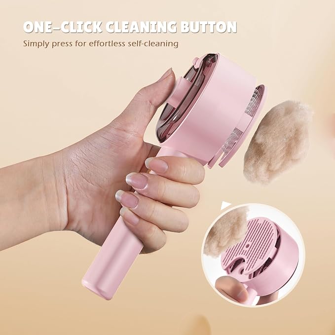 Cat Steam Brush, Cat Brushes for Indoor Cats, 4 In 1Spritz Spray Defur Comb - Image 5