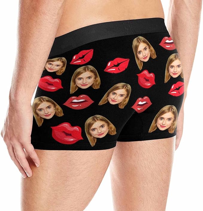 M YESCUSTOM Custom Faces Funny Short Briefs Gift - Image 4