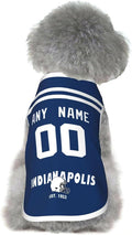 Indianapolis Dog Clothes Jersey Pet Jersey Customized Any Name & Number S-5XL by Tiffur