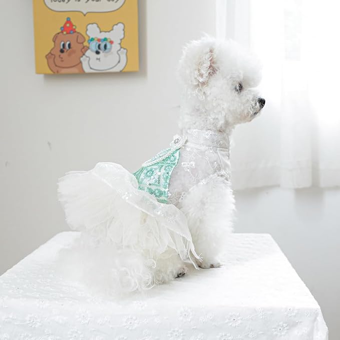 Fashion Sweet Puppy Dog Blingbling Princess Skirt Pet Dog Lace Cake Camisole - Image 6