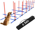 6 Set Dog Agility Jumps Hurdle Course Training Equipment, Indoor Outdoor by Uzpomel