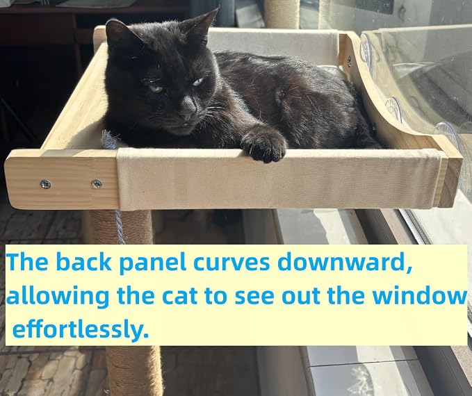 Cat Window Perch with Scratching Post Strong Supported - Image 3
