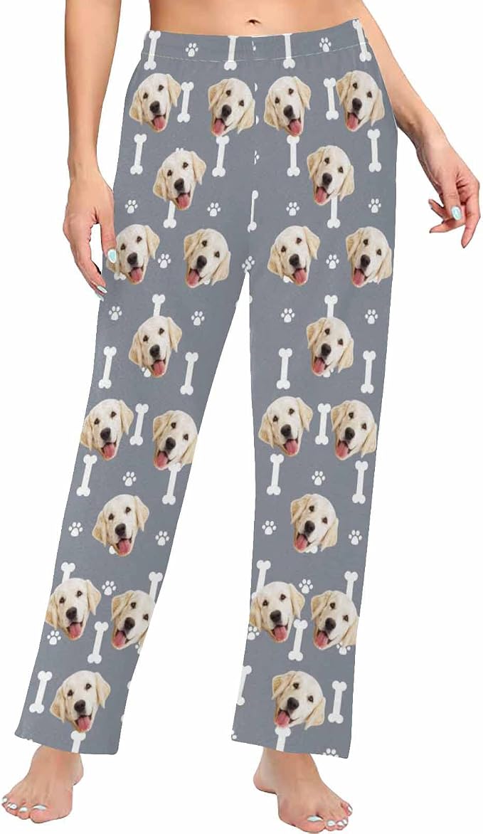 Custom Face Pajamas Pants Personalized Nightwear Bottoms by MyPupSocks