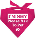 I'm Shy Please Ask to Pet Dog Bandana by TeesTails