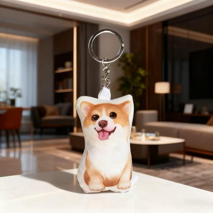 Cute Dog Plush Keychain, Adorable Animal Doll Pendant - Image 2