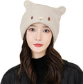 Women's Teen Girls Knitted Cat Kitty Cuffed Beanie Hat Winter Outdoor Stretchy by Unknown