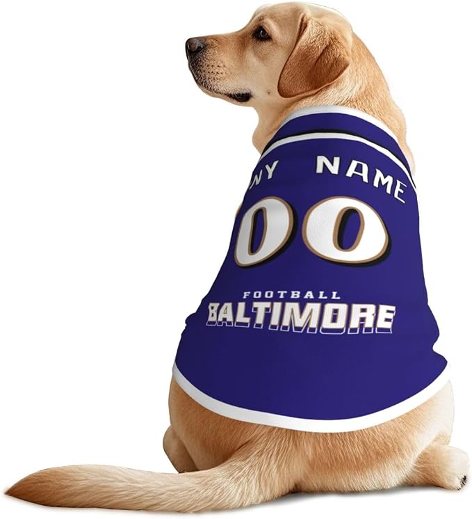 Baltimore Custom Pet Jersey Dog Clothes Jersey Various Sizes Customized Any by EaunyVerat