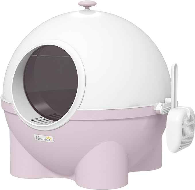 PawHut Hooded Cat Litter Box, Large Kitty Litter Pan by PawHut