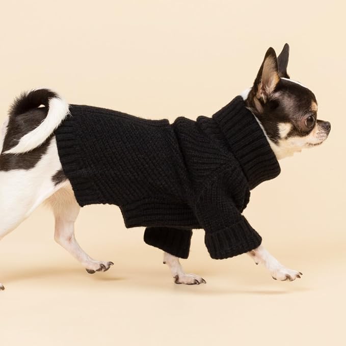 Fitwarm Dog Turtleneck Sweater, Thermal Knitted Pet Coat, Dog Winter Clothes - Image 7