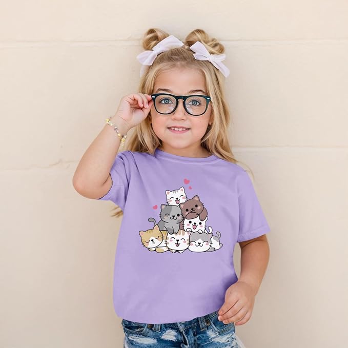 KEEVICI Cute Cartoon Cat Shirts - Image 4