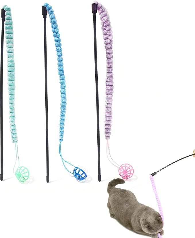 IUHKBH Cat Teaser Wand Toys 3 Pack by IUHKBH