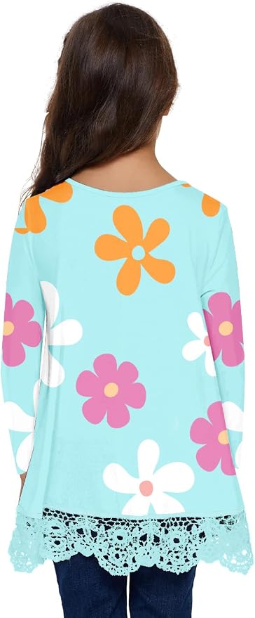 storeofbaby Girls Casual Tunic Tops Short Sleeve Loose Soft Blouse T-Shirt - Image 5