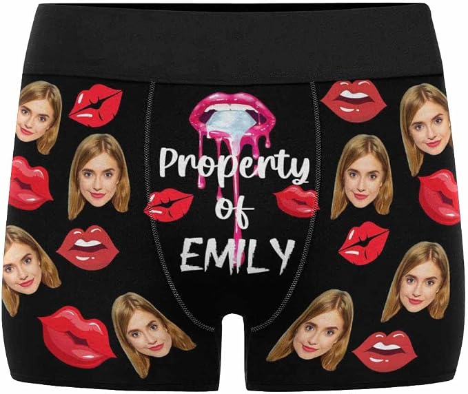 M YESCUSTOM Custom Faces Funny Short Briefs Gift - Image 3
