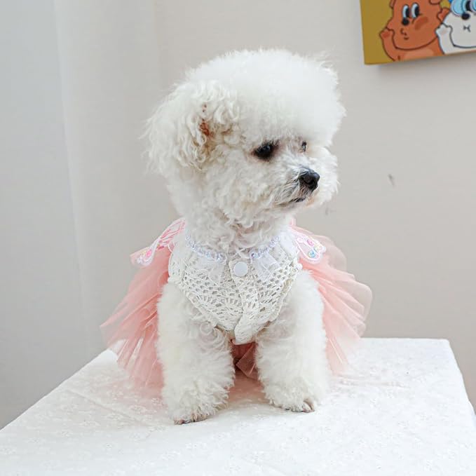 Fashion Sweet Puppy Dog Blingbling Princess Skirt Pet Dog Lace Cake Camisole - Image 4