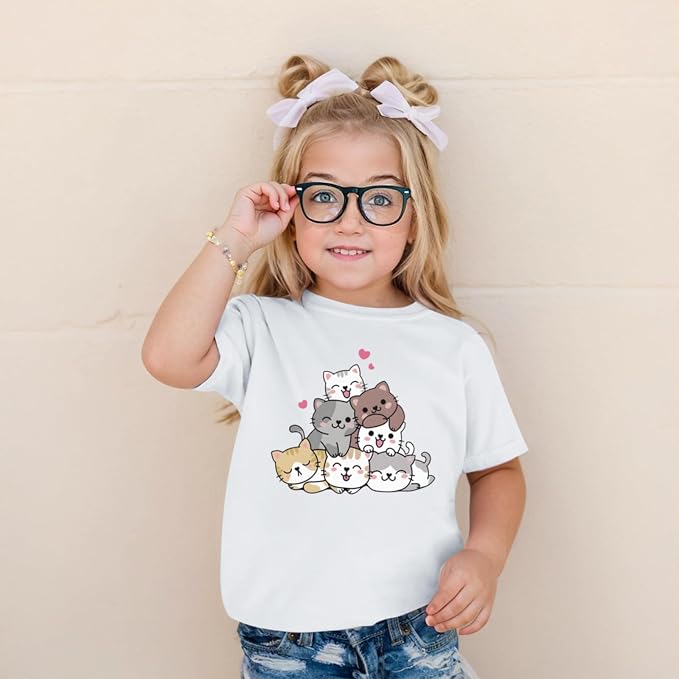 KEEVICI Cute Cartoon Cat Shirts - Image 4