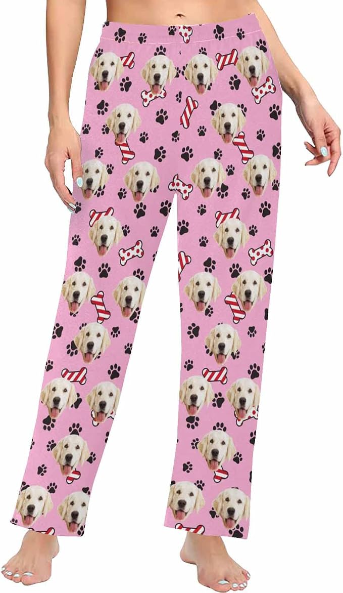 Custom Face Pajamas Pants Personalized Nightwear Bottoms by MyPupSocks