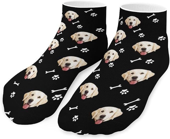 Personalized Ankle Socks with Face Custom Photo Socks Low Cut Ankle Socks by Unknown