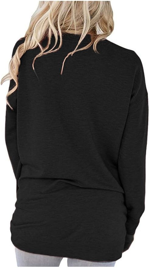 Akihoo Womens Casual Long Sleeve Tunic Tops Crew Neck Shirt Blouses - Image 4
