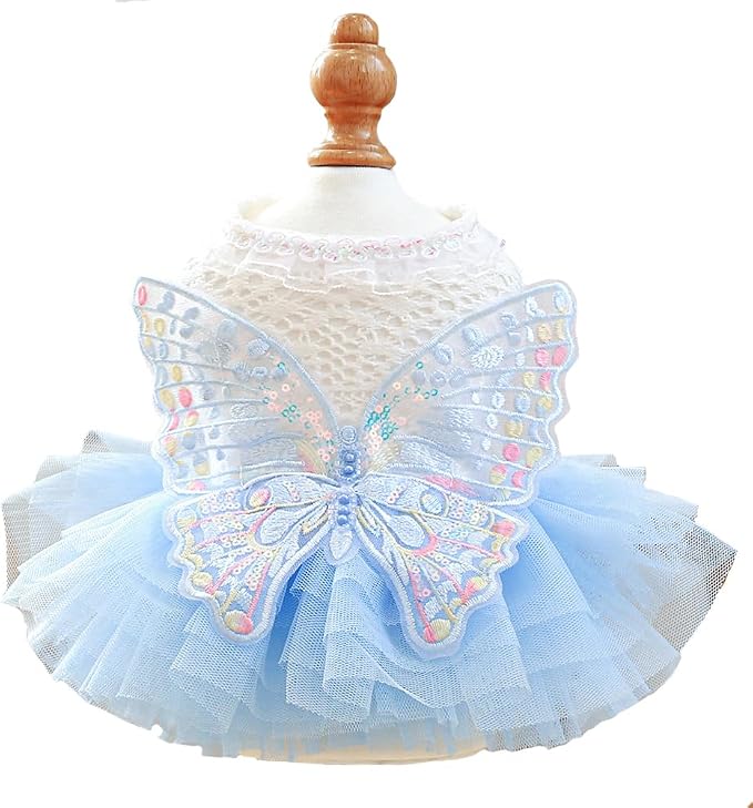 Fashion Sweet Puppy Dog Blingbling Princess Skirt Pet Dog Lace Cake Camisole by MaruPetyourkidsfriends