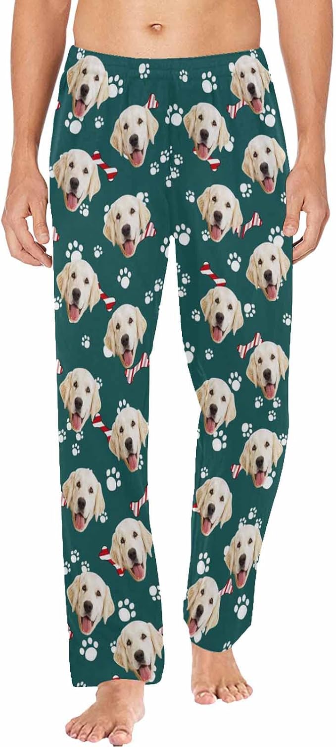 MyPupSocks Custom Pet Face Pajamas Pants Photo Pajama Bottoms by MyPupSocks