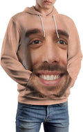 Artsadd Custom Face Unisex athletic Pockets Sweatshirt Loose Hoodie Custom by Artsadd