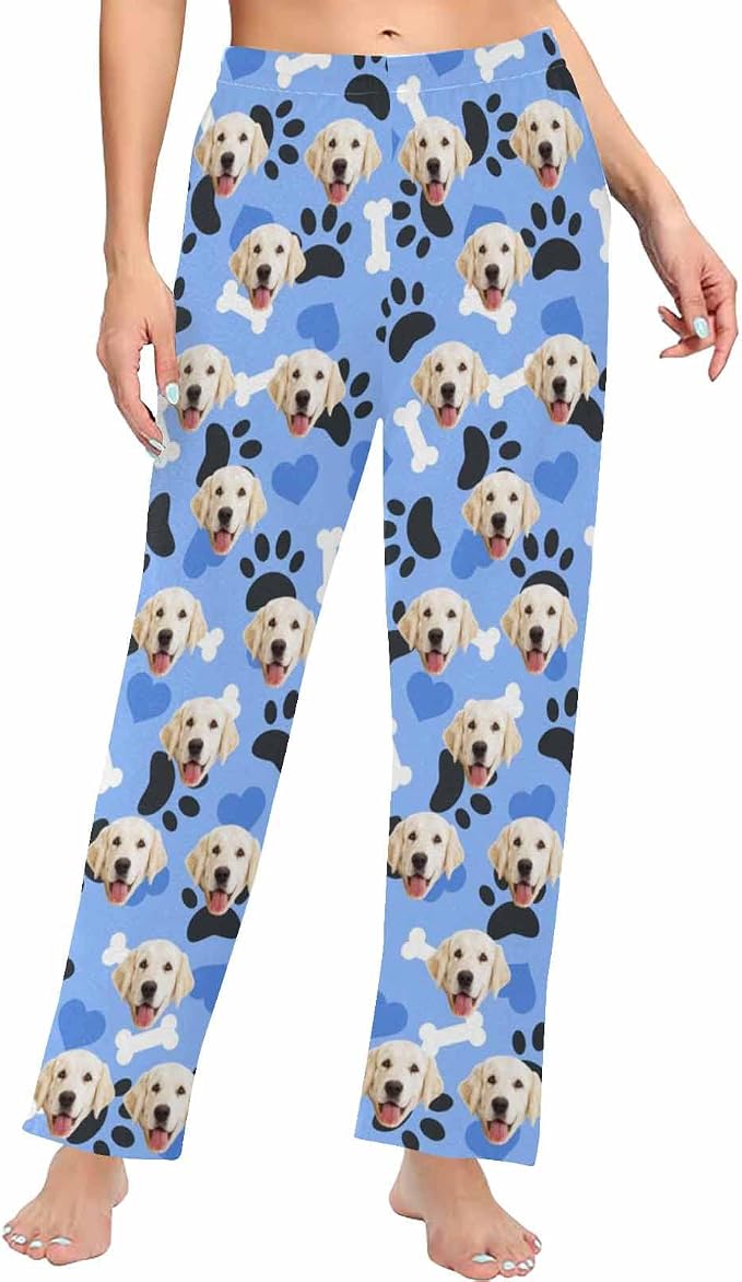 Custom Face Pajamas Pants Personalized Nightwear Bottoms by MyPupSocks