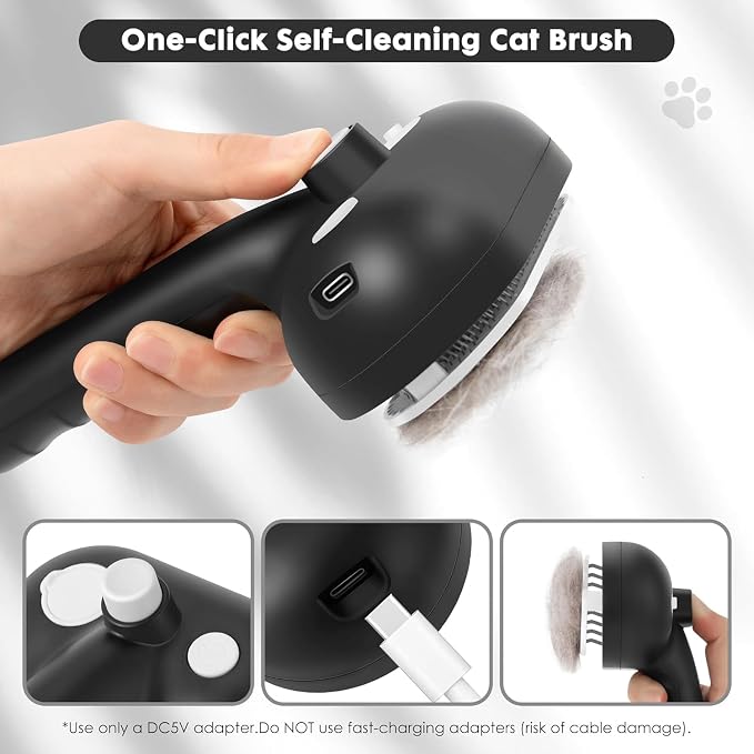 Cat Steam Brush for Grooming and Shedding for Long and Short Hair Pets - Image 3
