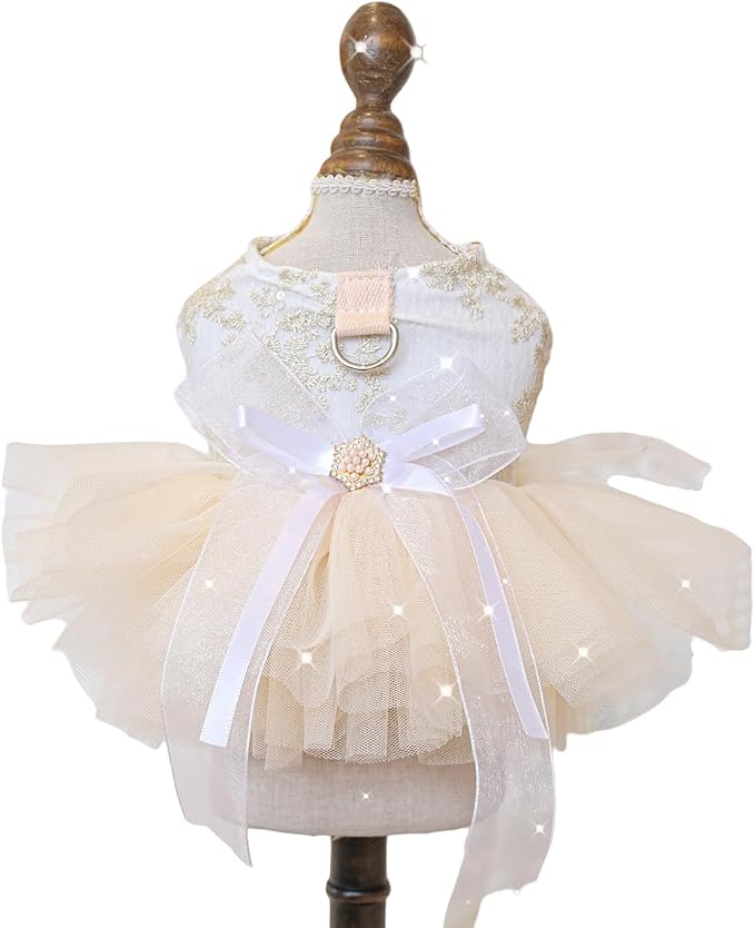 Fashion Sweet Puppy Dog Blingbling Princess Skirt Pet Dog Lace Cake Camisole by MaruPetyourkidsfriends