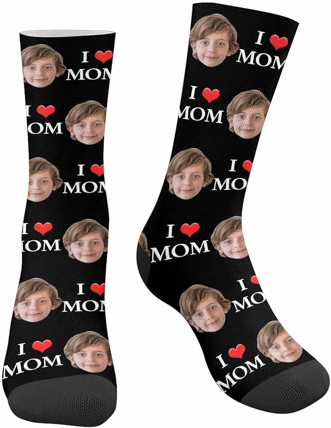 Artsadd Custom Face Socks for Women Men Cat Dog Lovers, Customized Unisex Funny - Image 3