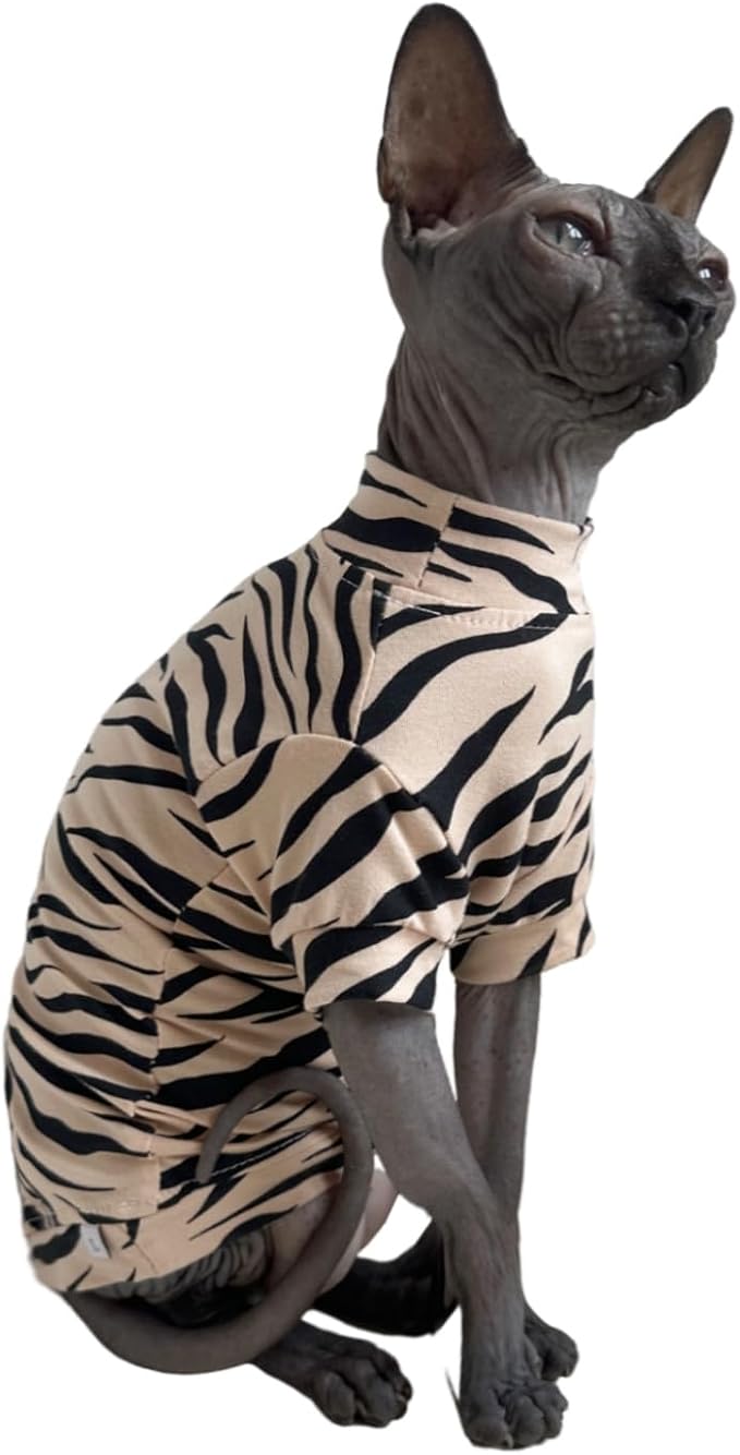 Limited Edition Sphynx Cat Cotton T-Shirts Hairless Cat Sweatshirt Pet Kitten - Image 4