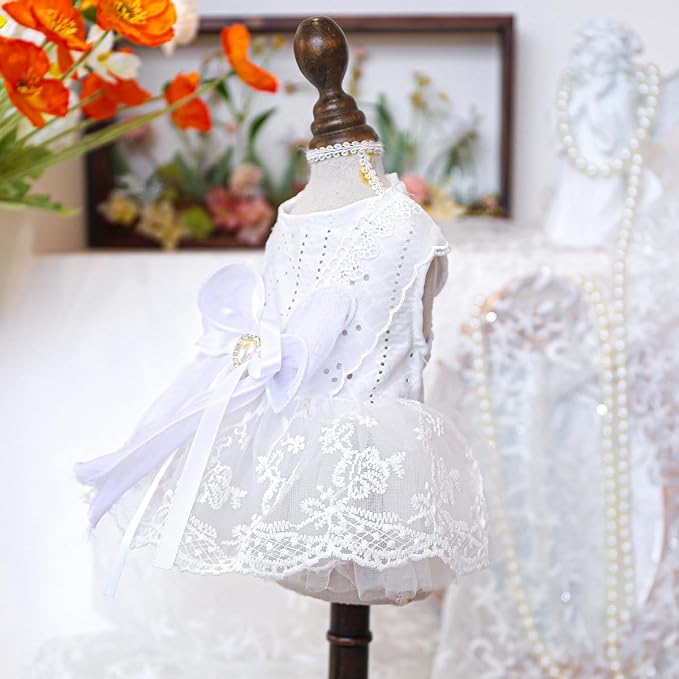 Fashion Sweet Puppy Dog Blingbling Princess Skirt Pet Dog Lace Cake Camisole - Image 3