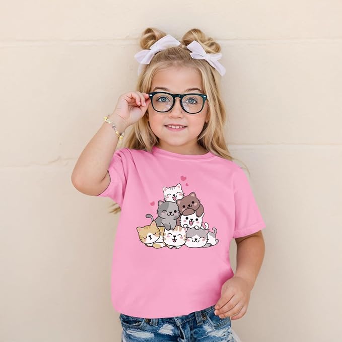 KEEVICI Cute Cartoon Cat Shirts - Image 3