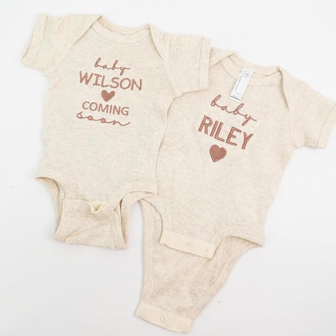 COUPLEHOODIES Personalized Baby Onesie Bodysuit – Custom Embroidery Gift - Image 3