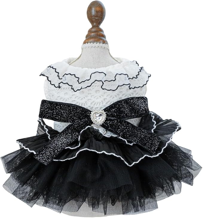 Fashion Sweet Puppy Dog Blingbling Princess Skirt Pet Dog Lace Cake Camisole by MaruPetyourkidsfriends