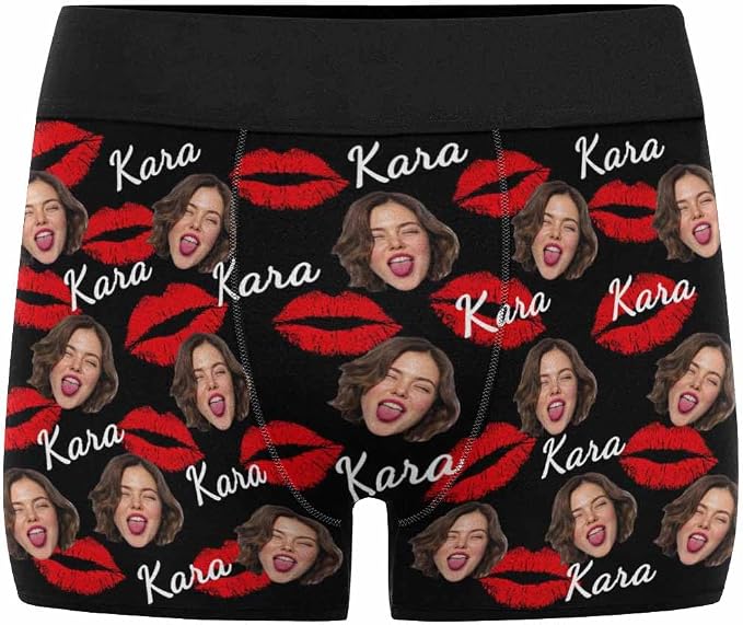 M YESCUSTOM Custom Faces Funny Short Briefs Gift - Image 5