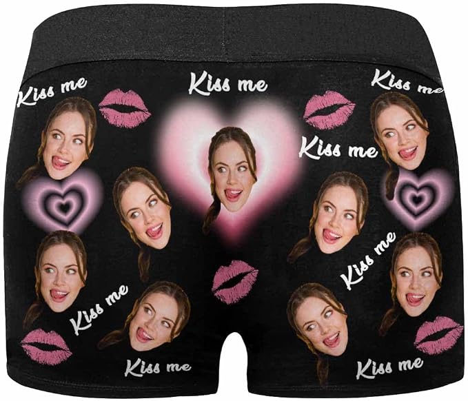 M YESCUSTOM Custom Faces Funny Short Briefs Gift - Image 5