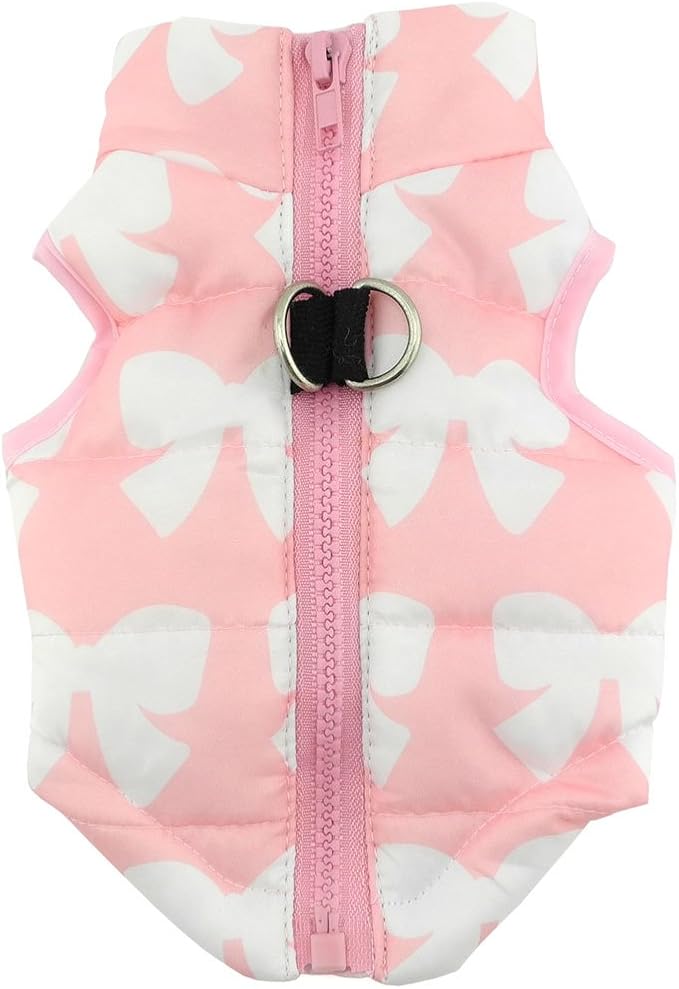New Various Pet Cat Dog Soft Padded Vest Harness Small Dog Clothes Pink Bow M by SMALLLE_LUCKY_STORE