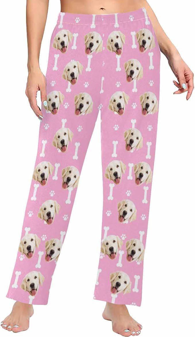 Custom Face Pajamas Pants Personalized Nightwear Bottoms by MyPupSocks