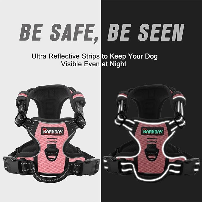 BARKBAY No Pull Dog Harness Front Clip Heavy Duty Reflective Easy Control Handle - Image 5