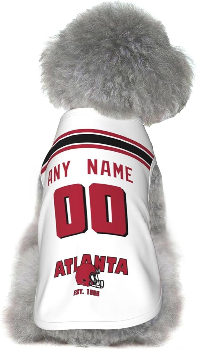 Atlanta Dog Clothes Jersey Pet Jersey Customized Any Name & Number S-5XL - Image 7