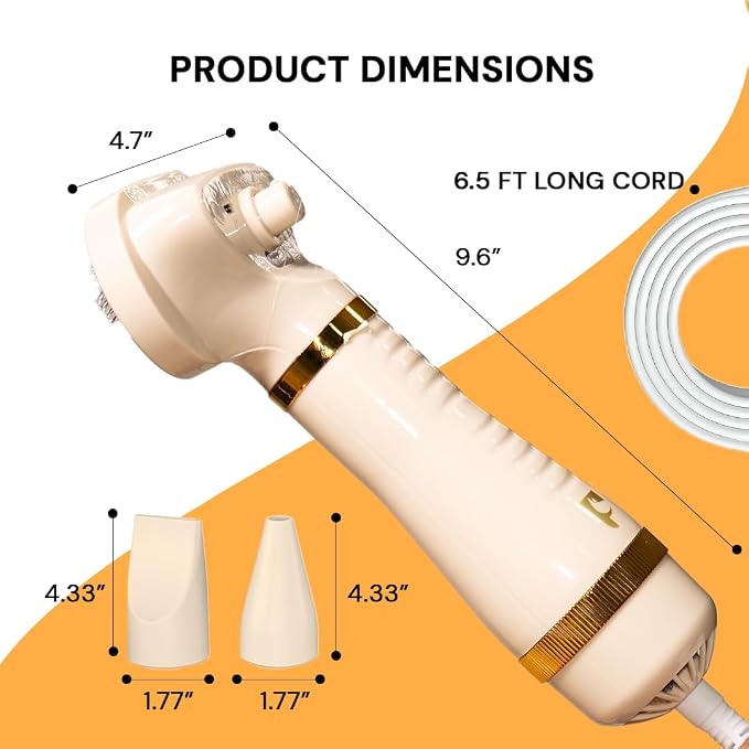 Pet Steam Brush Grooming Dryer for Dogs & Cats – 3-in-1 Grooming Tool - Image 7