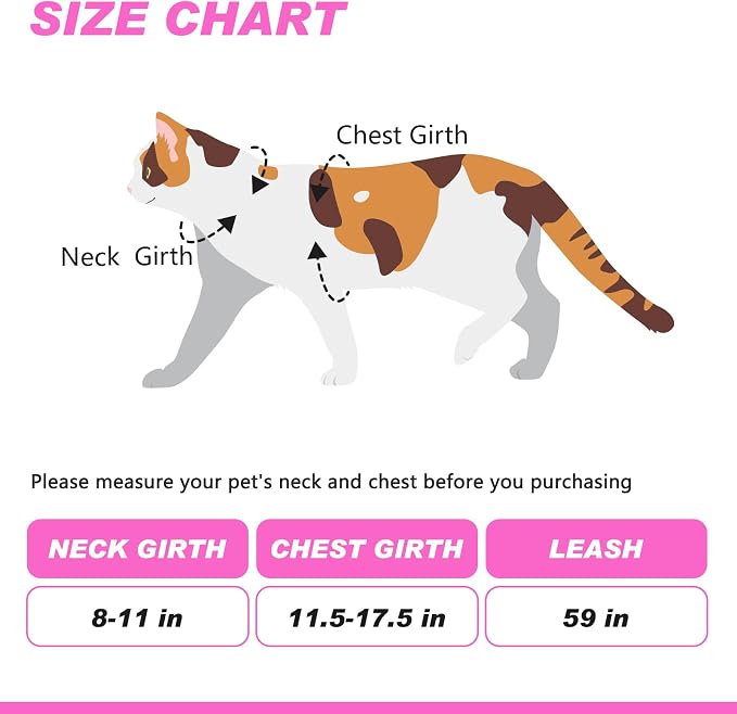 Cat Harness and Leash Set with Airtag Holder - Image 2