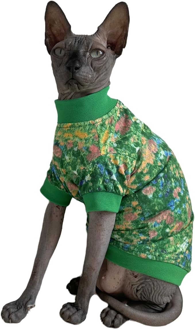 Limited Edition Sphynx Cat Cotton T-Shirts Hairless Cat Sweatshirt Pet Kitten - Image 3