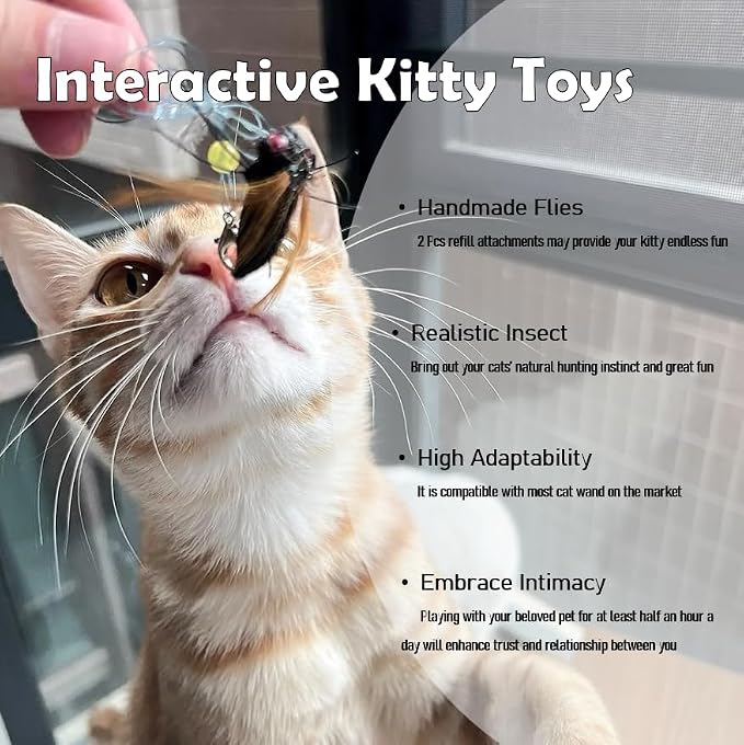 Cat Insect Feather Toys Replacement - Image 7